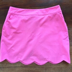 Vineyard Vines Women’s Pink Performance  Scalloped Skirt with Pockets Size 6